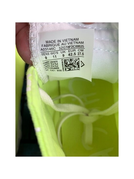 NEW Converse Men Sz 9 Unt1tl3d Not A Chuck All Star Hi Top Shoes A03146C Yellow main image 4